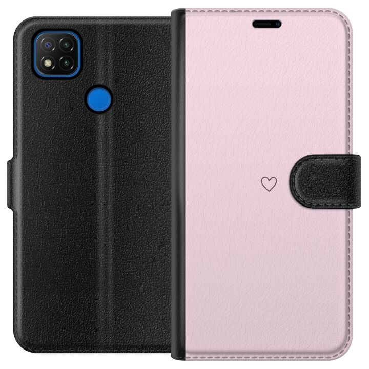 Plånboksfodral till Xiaomi Redmi 9C med Hjärta motiv i gruppen SMARTPHONE & SURFPLATTOR / Mobilskydd / Xiaomi hos TP E-commerce Nordic AB (A65781)
