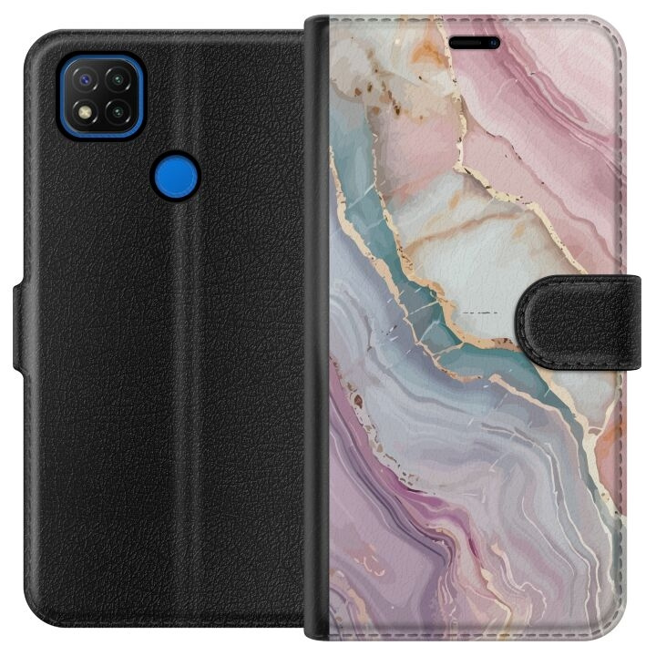 Plånboksfodral till Xiaomi Redmi 9C med Marmor motiv i gruppen SMARTPHONE & SURFPLATTOR / Mobilskydd / Xiaomi hos TP E-commerce Nordic AB (A65784)