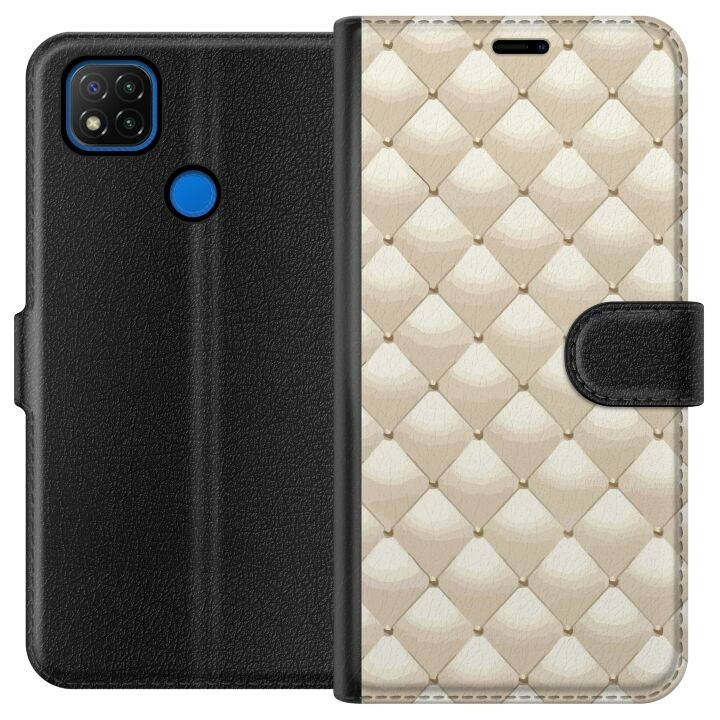 Plånboksfodral till Xiaomi Redmi 9C med Guldglans motiv i gruppen SMARTPHONE & SURFPLATTOR / Mobilskydd / Xiaomi hos TP E-commerce Nordic AB (A65788)