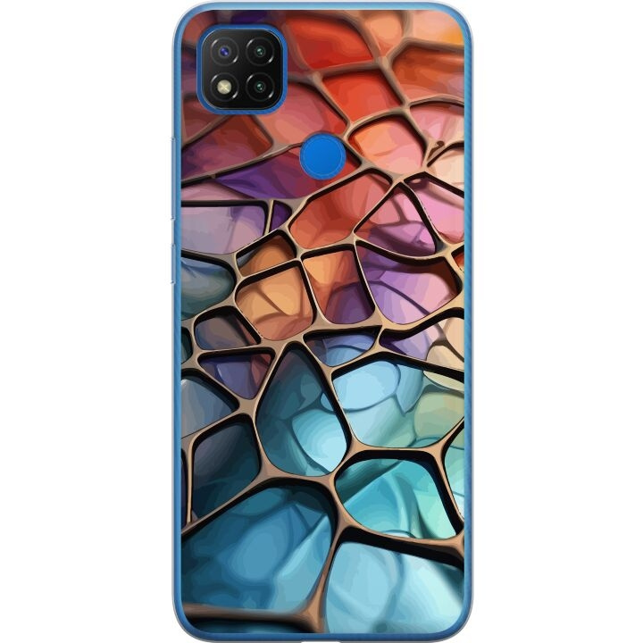 Mobilskal till Xiaomi Redmi 9C med Metalliskt mönster motiv i gruppen SMARTPHONE & SURFPLATTOR / Mobilskydd / Xiaomi hos TP E-commerce Nordic AB (A65799)