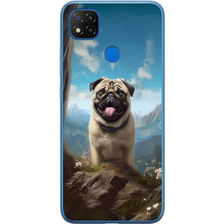 Mobilskal till Xiaomi Redmi 9C med Glad Hund motiv i gruppen SMARTPHONE & SURFPLATTOR / Mobilskydd / Xiaomi hos TP E-commerce Nordic AB (A65807)