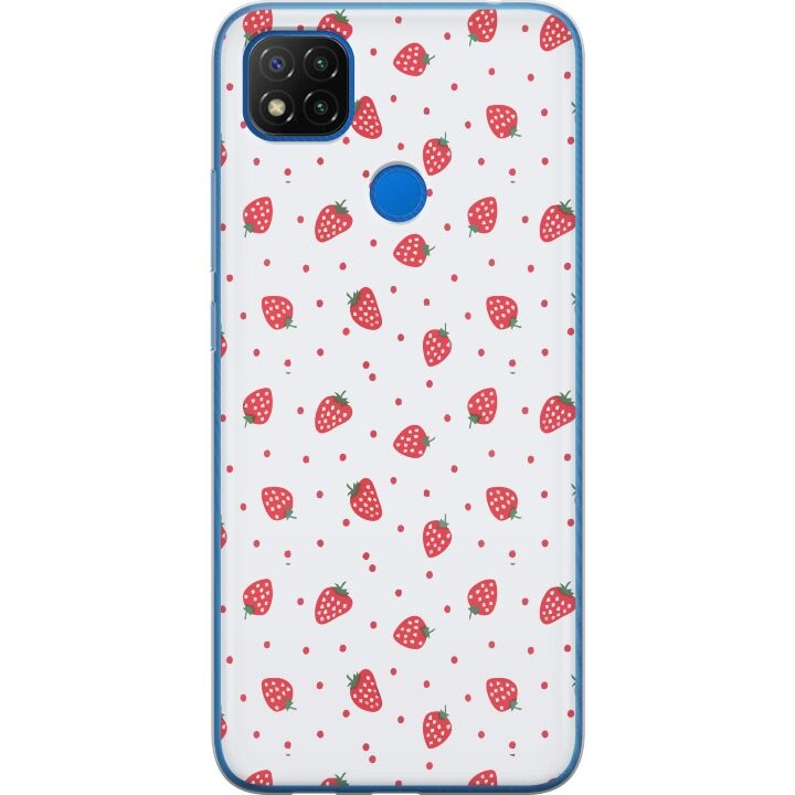 Mobilskal till Xiaomi Redmi 9C NFC med Jordgubbar motiv i gruppen SMARTPHONE & SURFPLATTOR / Mobilskydd / Xiaomi hos TP E-commerce Nordic AB (A65833)