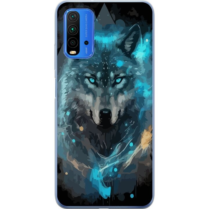 Mobilskal till Xiaomi Redmi 9T med Varg motiv i gruppen SMARTPHONE & SURFPLATTOR / Mobilskydd / Xiaomi hos TP E-commerce Nordic AB (A65848)