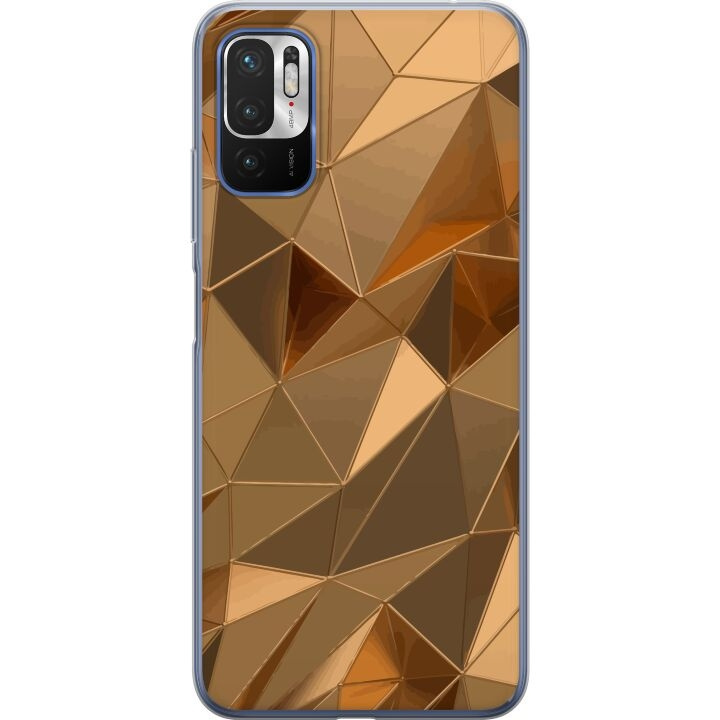 Mobilskal till Xiaomi Redmi Note 10 5G med 3D Guld motiv i gruppen SMARTPHONE & SURFPLATTOR / Mobilskydd / Xiaomi hos TP E-commerce Nordic AB (A65948)