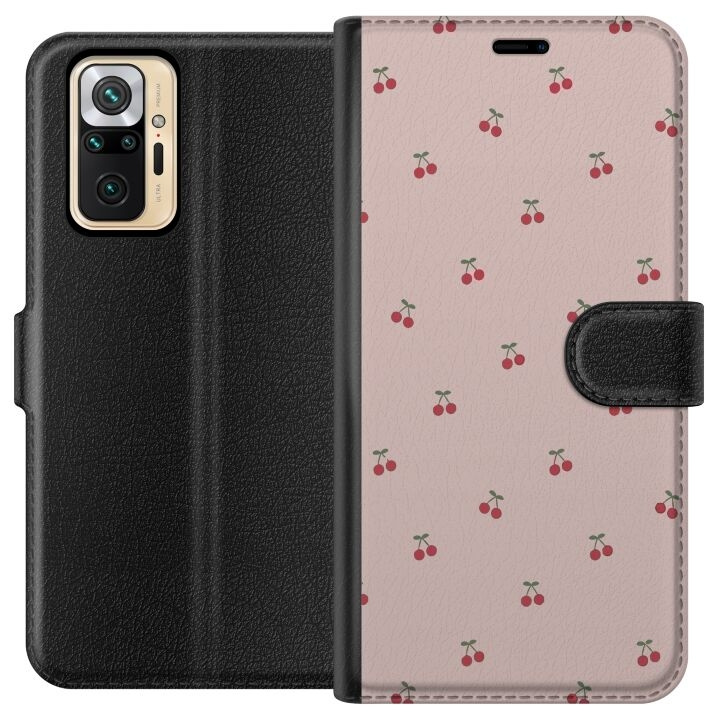 Plånboksfodral till Xiaomi Redmi Note 10 Pro med Körsbär motiv i gruppen SMARTPHONE & SURFPLATTOR / Mobilskydd / Xiaomi hos TP E-commerce Nordic AB (A65958)