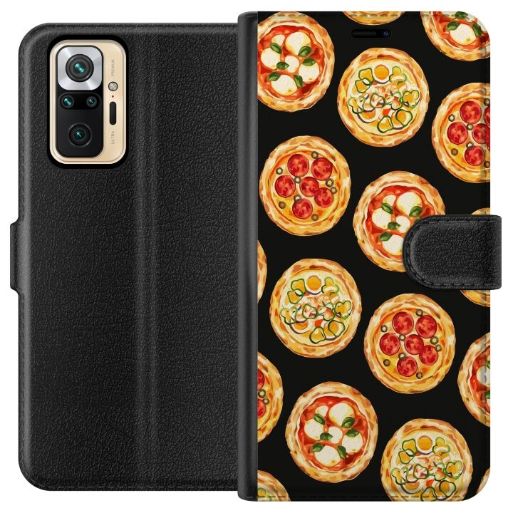 Plånboksfodral till Xiaomi Redmi Note 10 Pro med Pizza motiv i gruppen SMARTPHONE & SURFPLATTOR / Mobilskydd / Xiaomi hos TP E-commerce Nordic AB (A65964)