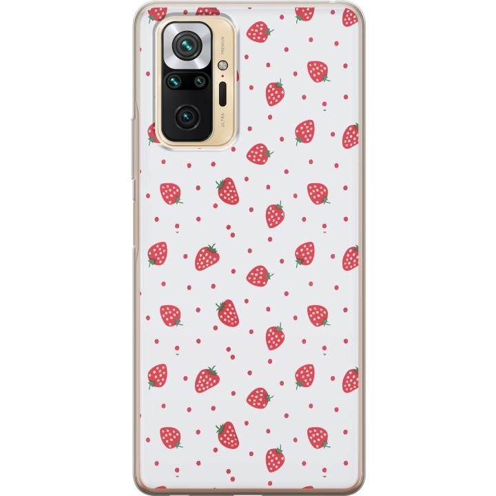 Mobilskal till Xiaomi Redmi Note 10 Pro med Jordgubbar motiv i gruppen SMARTPHONE & SURFPLATTOR / Mobilskydd / Xiaomi hos TP E-commerce Nordic AB (A65995)