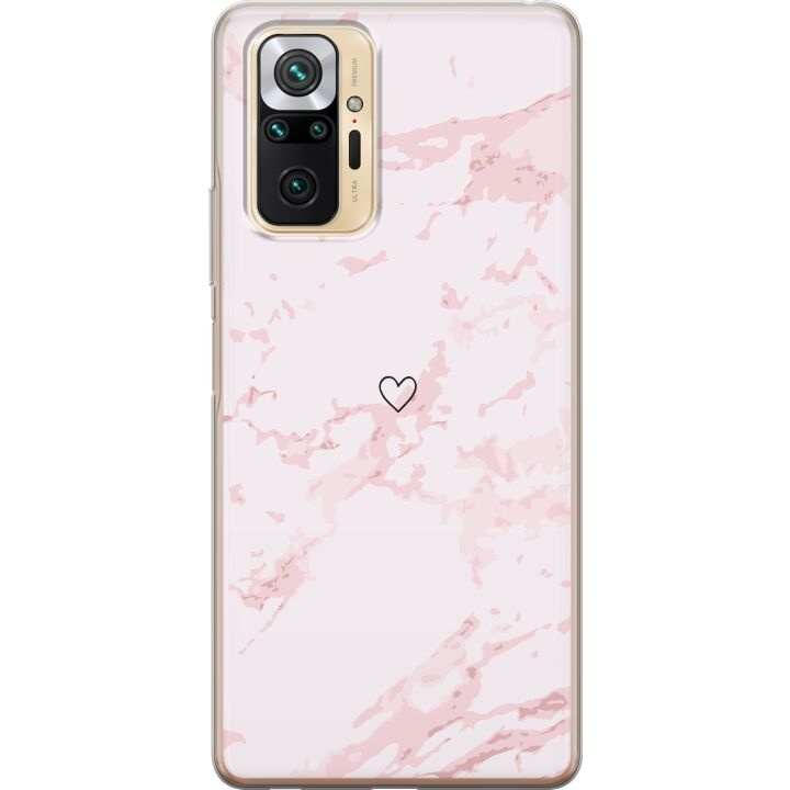 Mobilskal till Xiaomi Redmi Note 10 Pro med Rosa Hjärta motiv i gruppen SMARTPHONE & SURFPLATTOR / Mobilskydd / Xiaomi hos TP E-commerce Nordic AB (A66001)