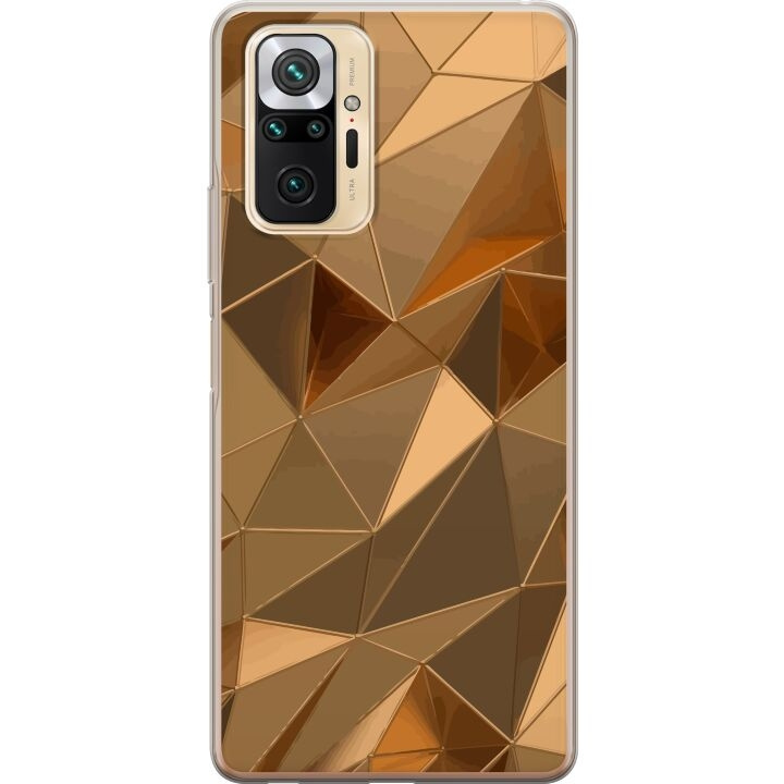 Mobilskal till Xiaomi Redmi Note 10 Pro med 3D Guld motiv i gruppen SMARTPHONE & SURFPLATTOR / Mobilskydd / Xiaomi hos TP E-commerce Nordic AB (A66002)