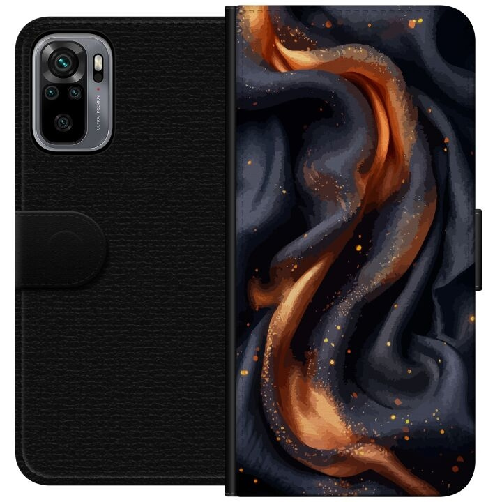 Plånboksfodral till Xiaomi Redmi Note 10S med Eldigt silke motiv i gruppen SMARTPHONE & SURFPLATTOR / Mobilskydd / Xiaomi hos TP E-commerce Nordic AB (A66006)