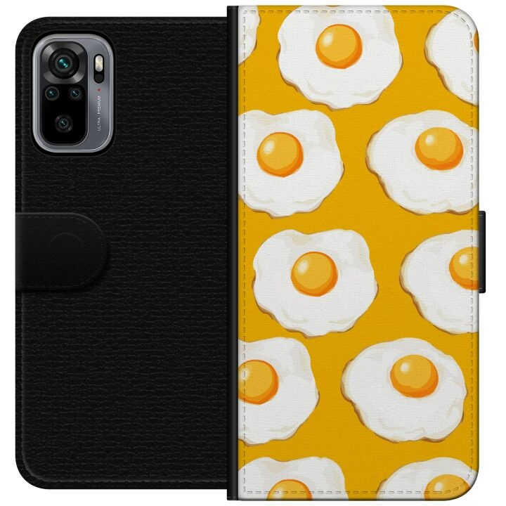 Plånboksfodral till Xiaomi Redmi Note 10S med Stekt ägg motiv i gruppen SMARTPHONE & SURFPLATTOR / Mobilskydd / Xiaomi hos TP E-commerce Nordic AB (A66007)