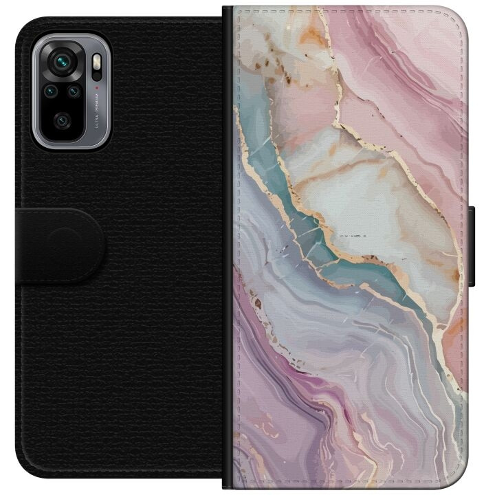 Plånboksfodral till Xiaomi Redmi Note 10S med Marmor motiv i gruppen SMARTPHONE & SURFPLATTOR / Mobilskydd / Xiaomi hos TP E-commerce Nordic AB (A66027)