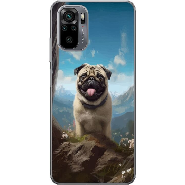 Mobilskal till Xiaomi Redmi Note 10S med Glad Hund motiv i gruppen SMARTPHONE & SURFPLATTOR / Mobilskydd / Xiaomi hos TP E-commerce Nordic AB (A66050)