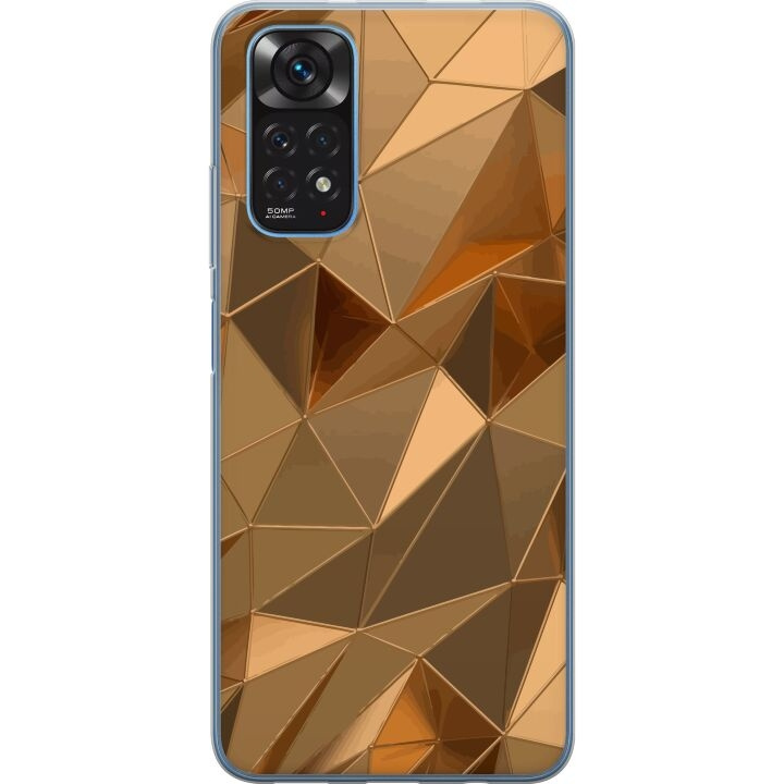 Mobilskal till Xiaomi Redmi Note 11 med 3D Guld motiv i gruppen SMARTPHONE & SURFPLATTOR / Mobilskydd / Xiaomi hos TP E-commerce Nordic AB (A66110)