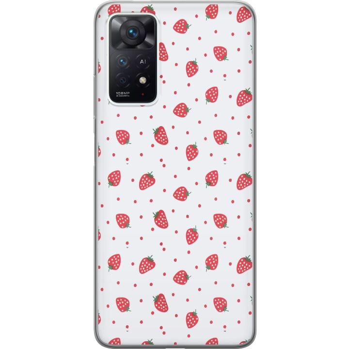 Mobilskal till Xiaomi Redmi Note 11 Pro med Jordgubbar motiv i gruppen SMARTPHONE & SURFPLATTOR / Mobilskydd / Xiaomi hos TP E-commerce Nordic AB (A66130)