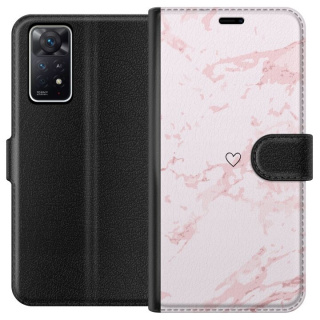 Plånboksfodral till Xiaomi Redmi Note 11 Pro 5G med Rosa Hjärta motiv