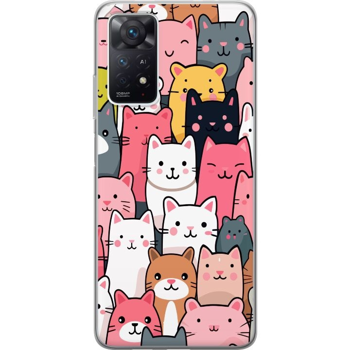 Mobilskal till Xiaomi Redmi Note 11 Pro 5G med Kattmönster motiv i gruppen SMARTPHONE & SURFPLATTOR / Mobilskydd / Xiaomi hos TP E-commerce Nordic AB (A66175)
