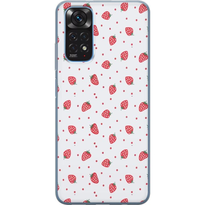 Mobilskal till Xiaomi Redmi Note 11S med Jordgubbar motiv i gruppen SMARTPHONE & SURFPLATTOR / Mobilskydd / Xiaomi hos TP E-commerce Nordic AB (A66211)