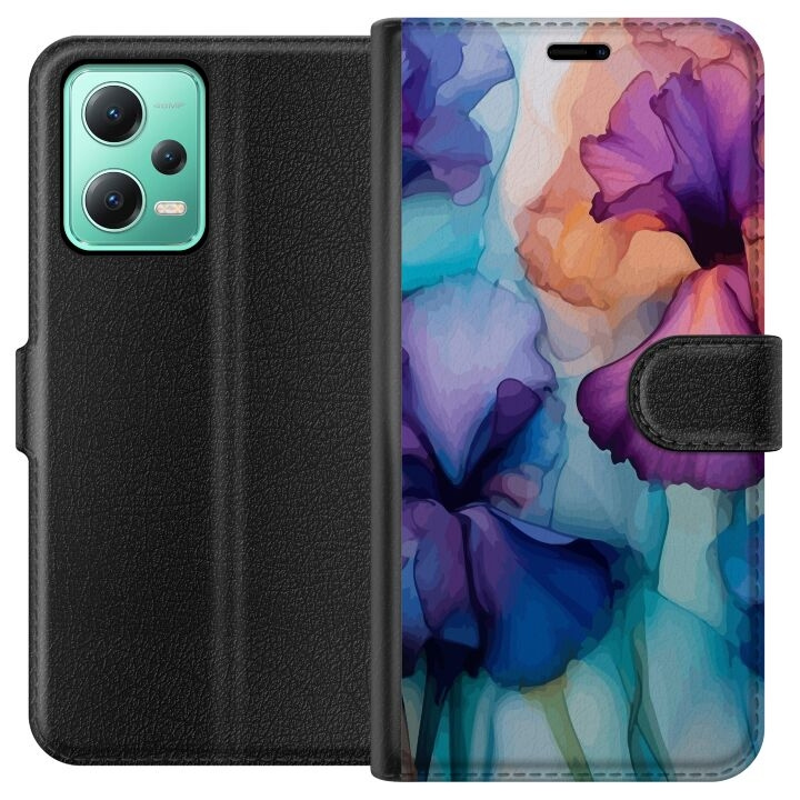 Plånboksfodral till Xiaomi Redmi Note 12 med Magiska blommor motiv i gruppen SMARTPHONE & SURFPLATTOR / Mobilskydd / Xiaomi hos TP E-commerce Nordic AB (A66224)