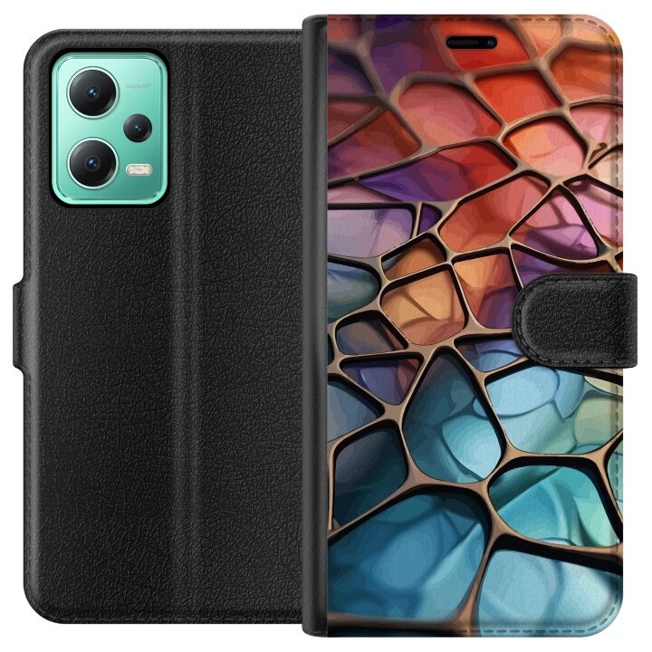 Plånboksfodral till Xiaomi Redmi Note 12 med Metalliskt mönster motiv i gruppen SMARTPHONE & SURFPLATTOR / Mobilskydd / Xiaomi hos TP E-commerce Nordic AB (A66231)
