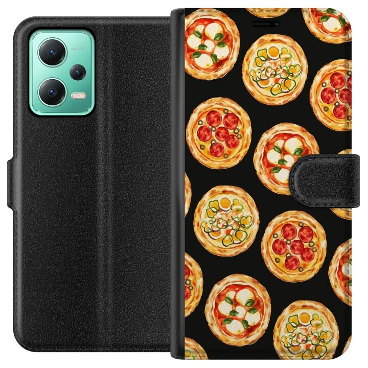 Plånboksfodral till Xiaomi Redmi Note 12 med Pizza motiv i gruppen SMARTPHONE & SURFPLATTOR / Mobilskydd / Xiaomi hos TP E-commerce Nordic AB (A66234)