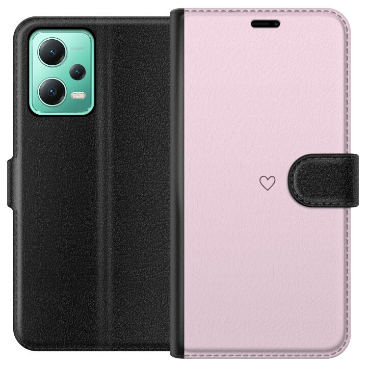 Plånboksfodral till Xiaomi Redmi Note 12 med Hjärta motiv i gruppen SMARTPHONE & SURFPLATTOR / Mobilskydd / Xiaomi hos TP E-commerce Nordic AB (A66240)