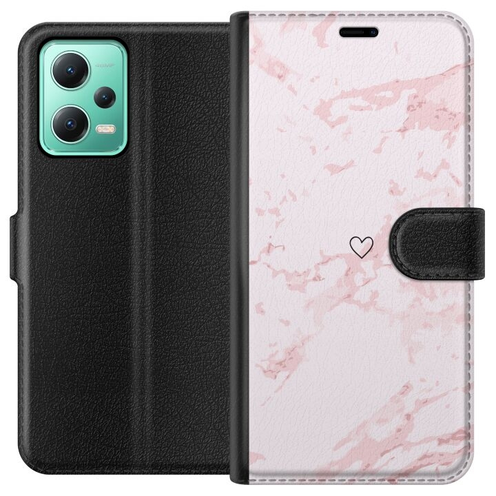 Plånboksfodral till Xiaomi Redmi Note 12 med Rosa Hjärta motiv i gruppen SMARTPHONE & SURFPLATTOR / Mobilskydd / Xiaomi hos TP E-commerce Nordic AB (A66244)