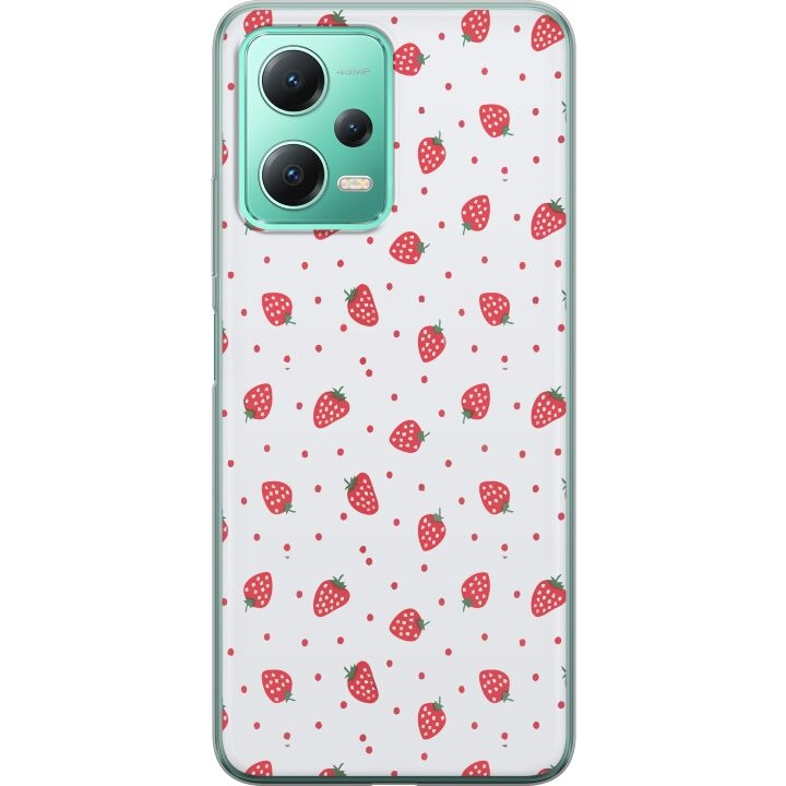 Mobilskal till Xiaomi Redmi Note 12 med Jordgubbar motiv i gruppen SMARTPHONE & SURFPLATTOR / Mobilskydd / Xiaomi hos TP E-commerce Nordic AB (A66265)