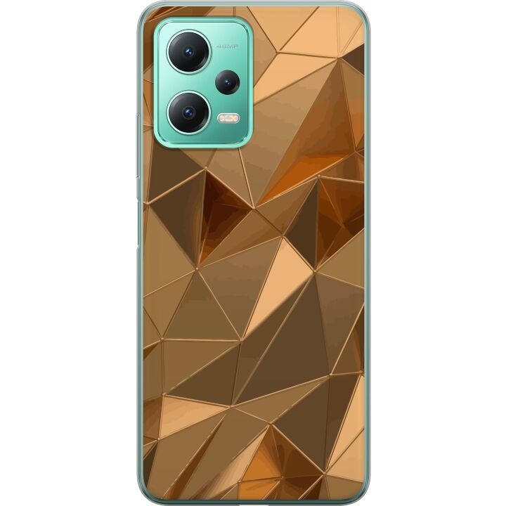 Mobilskal till Xiaomi Redmi Note 12 med 3D Guld motiv i gruppen SMARTPHONE & SURFPLATTOR / Mobilskydd / Xiaomi hos TP E-commerce Nordic AB (A66272)