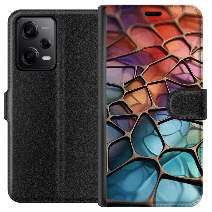 Plånboksfodral till Xiaomi Redmi Note 12 Pro med Metalliskt mönster motiv i gruppen SMARTPHONE & SURFPLATTOR / Mobilskydd / Xiaomi hos TP E-commerce Nordic AB (A66285)