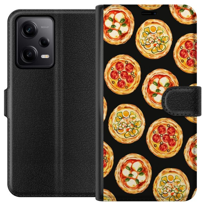 Plånboksfodral till Xiaomi Redmi Note 12 Pro med Pizza motiv i gruppen SMARTPHONE & SURFPLATTOR / Mobilskydd / Xiaomi hos TP E-commerce Nordic AB (A66288)