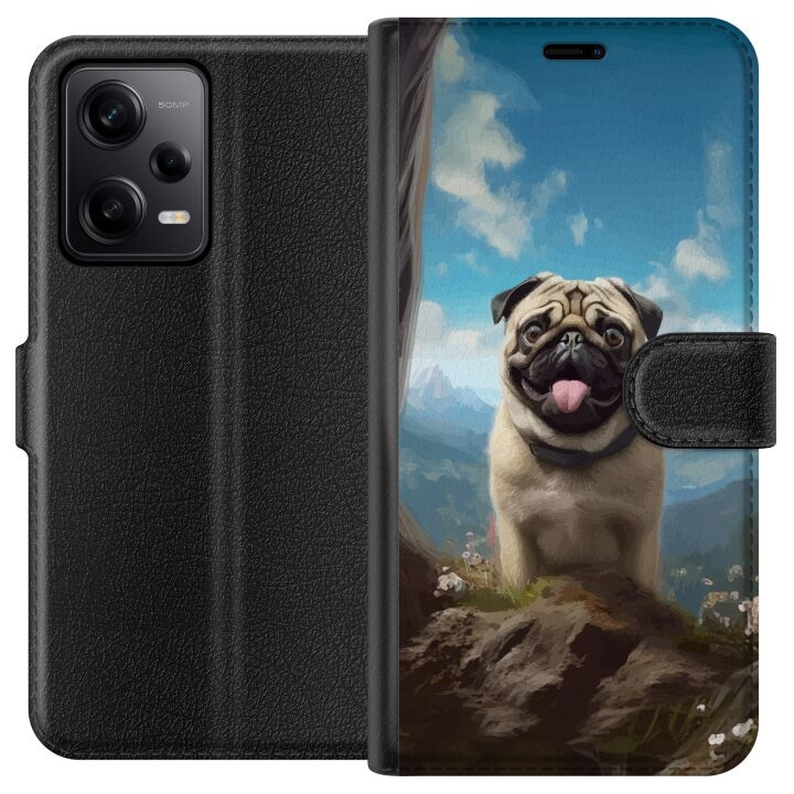 Plånboksfodral till Xiaomi Redmi Note 12 Pro med Glad Hund motiv i gruppen SMARTPHONE & SURFPLATTOR / Mobilskydd / Xiaomi hos TP E-commerce Nordic AB (A66293)