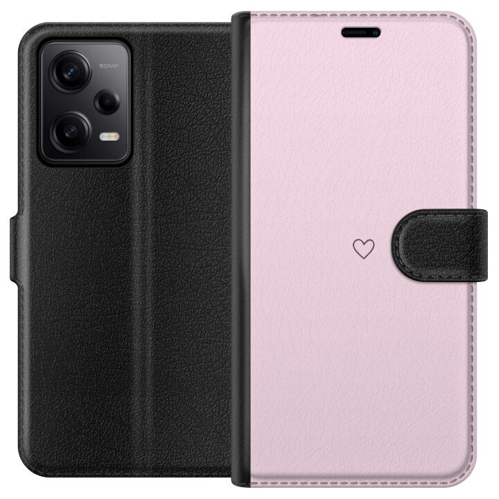 Plånboksfodral till Xiaomi Redmi Note 12 Pro med Hjärta motiv i gruppen SMARTPHONE & SURFPLATTOR / Mobilskydd / Xiaomi hos TP E-commerce Nordic AB (A66294)