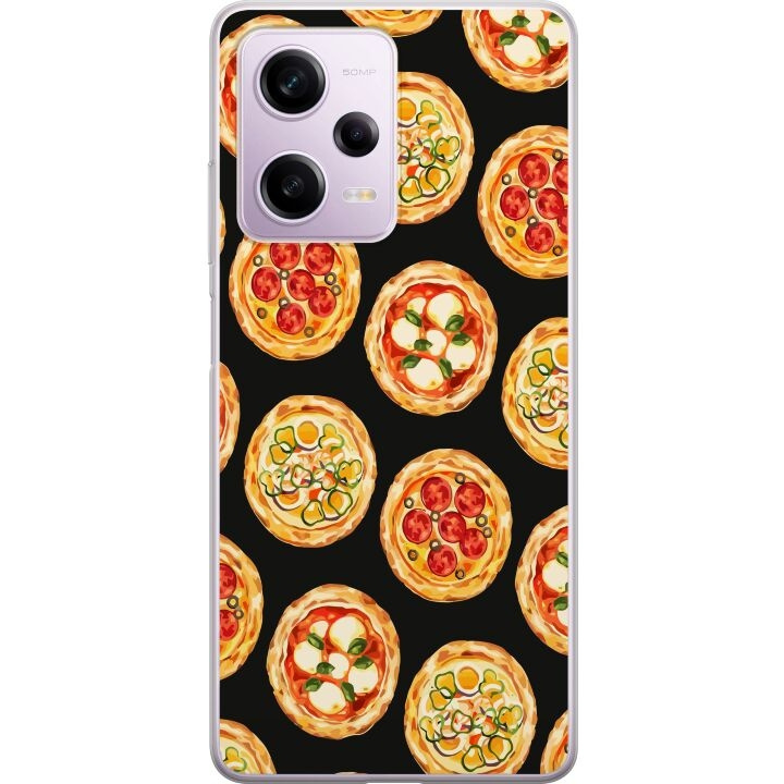 Mobilskal till Xiaomi Redmi Note 12 Pro med Pizza motiv i gruppen SMARTPHONE & SURFPLATTOR / Mobilskydd / Xiaomi hos TP E-commerce Nordic AB (A66315)