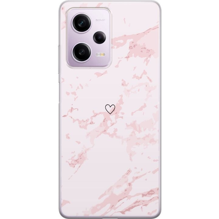 Mobilskal till Xiaomi Redmi Note 12 Pro med Rosa Hjärta motiv i gruppen SMARTPHONE & SURFPLATTOR / Mobilskydd / Xiaomi hos TP E-commerce Nordic AB (A66325)