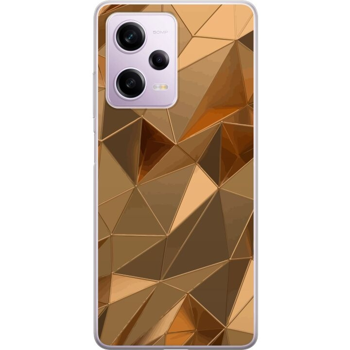 Mobilskal till Xiaomi Redmi Note 12 Pro med 3D Guld motiv i gruppen SMARTPHONE & SURFPLATTOR / Mobilskydd / Xiaomi hos TP E-commerce Nordic AB (A66326)