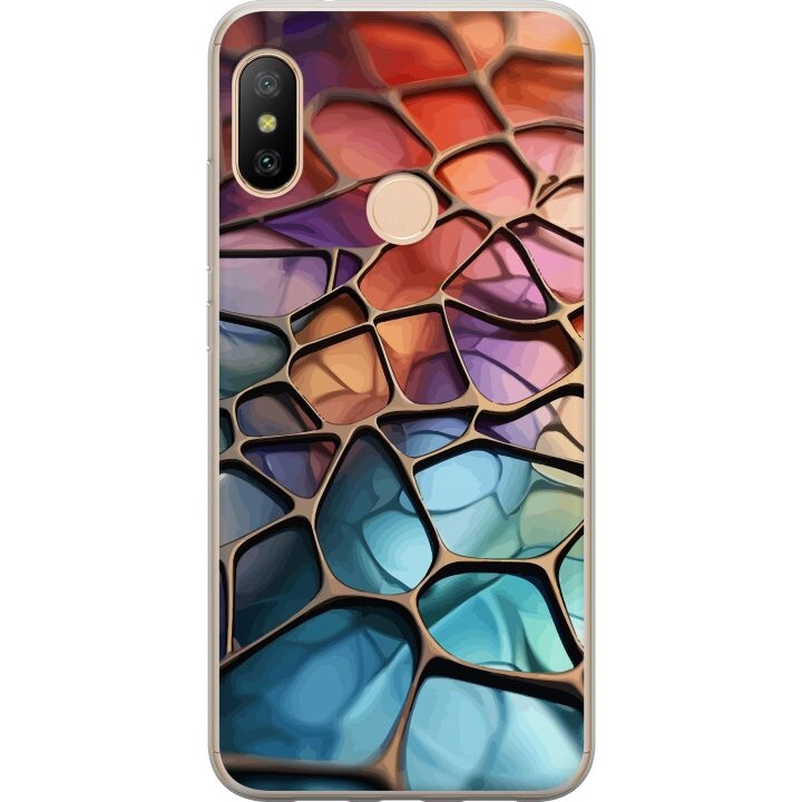 Mobilskal till Xiaomi Redmi 6 Pro med Metalliskt mönster motiv i gruppen SMARTPHONE & SURFPLATTOR / Mobilskydd / Xiaomi hos TP E-commerce Nordic AB (A66447)