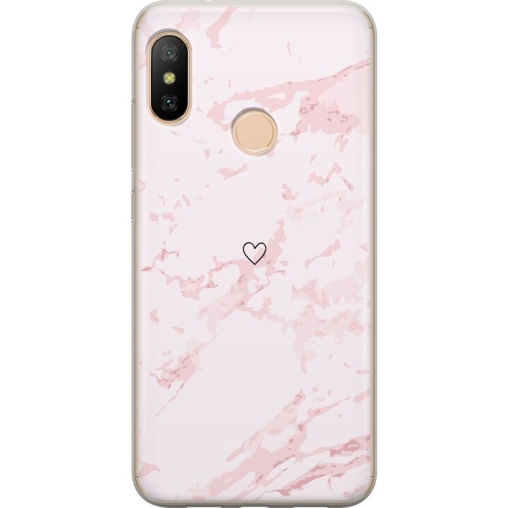 Mobilskal till Xiaomi Redmi 6 Pro med Rosa Hjärta motiv i gruppen SMARTPHONE & SURFPLATTOR / Mobilskydd / Xiaomi hos TP E-commerce Nordic AB (A66460)