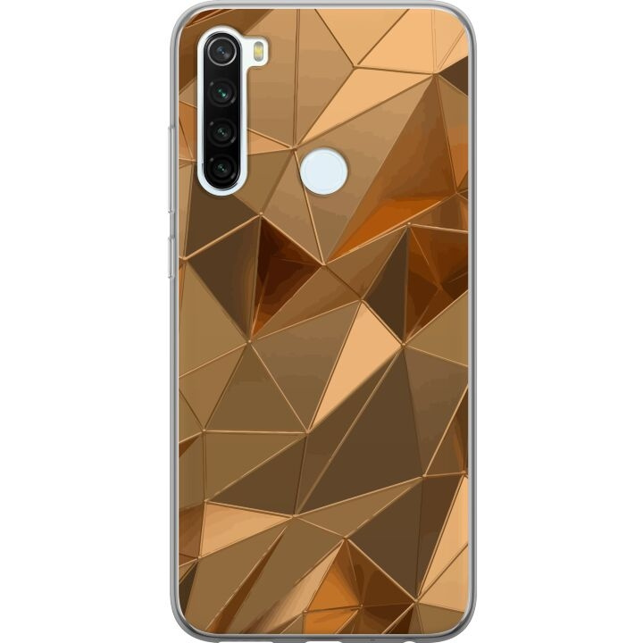 Mobilskal till Xiaomi Redmi Note 8 med 3D Guld motiv i gruppen SMARTPHONE & SURFPLATTOR / Mobilskydd / Xiaomi hos TP E-commerce Nordic AB (A66488)