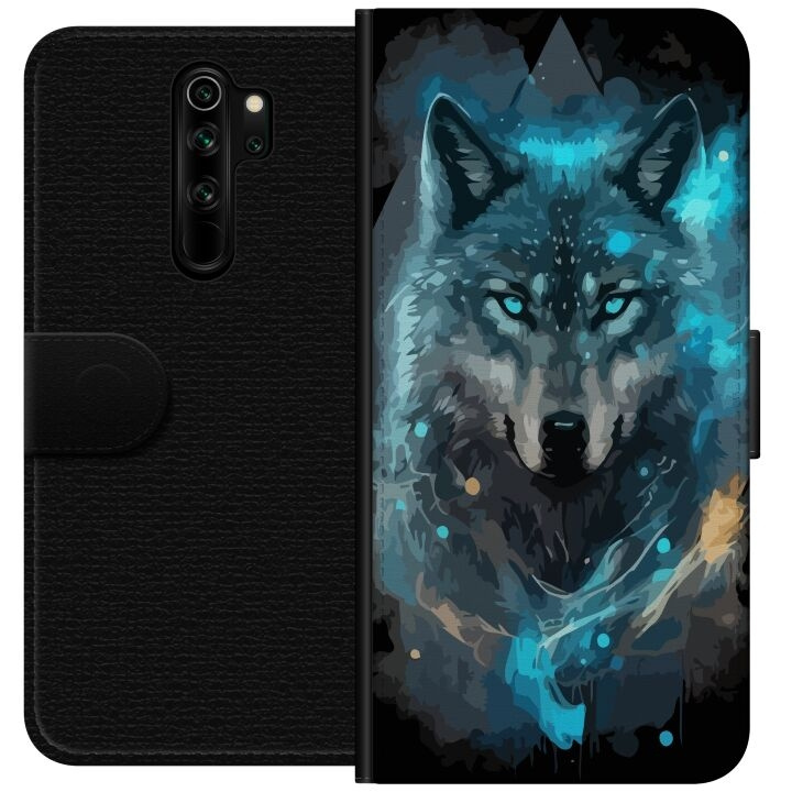 Plånboksfodral till Xiaomi Redmi Note 8 Pro med Varg motiv i gruppen SMARTPHONE & SURFPLATTOR / Mobilskydd / Xiaomi hos TP E-commerce Nordic AB (A66496)