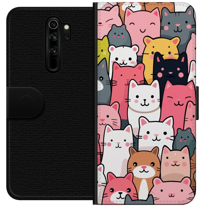 Plånboksfodral till Xiaomi Redmi Note 8 Pro med Kattmönster motiv i gruppen SMARTPHONE & SURFPLATTOR / Mobilskydd / Xiaomi hos TP E-commerce Nordic AB (A66499)