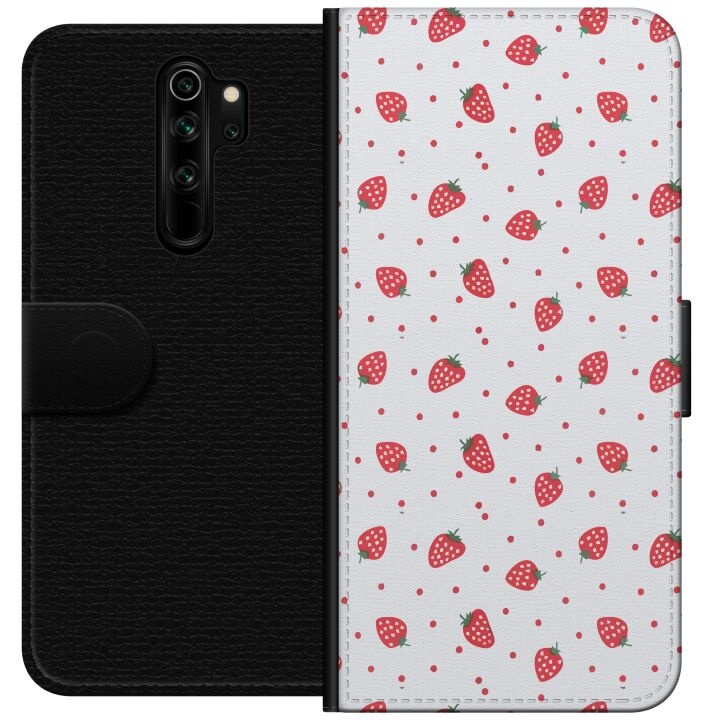 Plånboksfodral till Xiaomi Redmi Note 8 Pro med Jordgubbar motiv i gruppen SMARTPHONE & SURFPLATTOR / Mobilskydd / Xiaomi hos TP E-commerce Nordic AB (A66508)