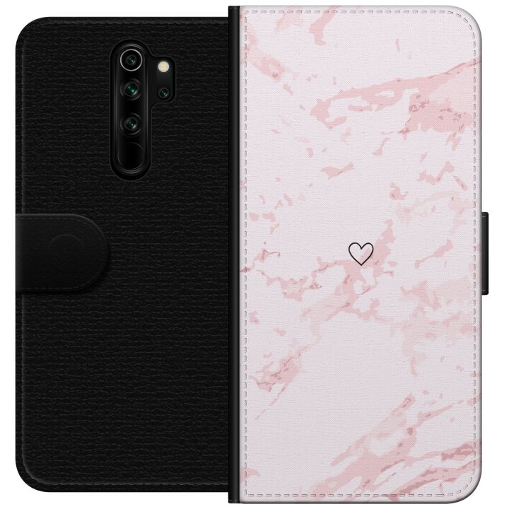 Plånboksfodral till Xiaomi Redmi Note 8 Pro med Rosa Hjärta motiv i gruppen SMARTPHONE & SURFPLATTOR / Mobilskydd / Xiaomi hos TP E-commerce Nordic AB (A66514)