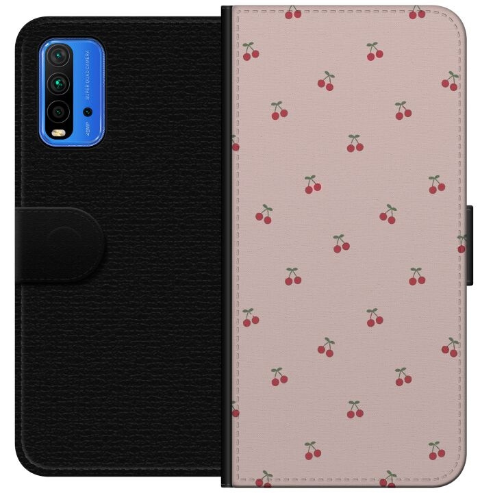 Plånboksfodral till Xiaomi Redmi Note 9 4G med Körsbär motiv i gruppen SMARTPHONE & SURFPLATTOR / Mobilskydd / Xiaomi hos TP E-commerce Nordic AB (A66606)