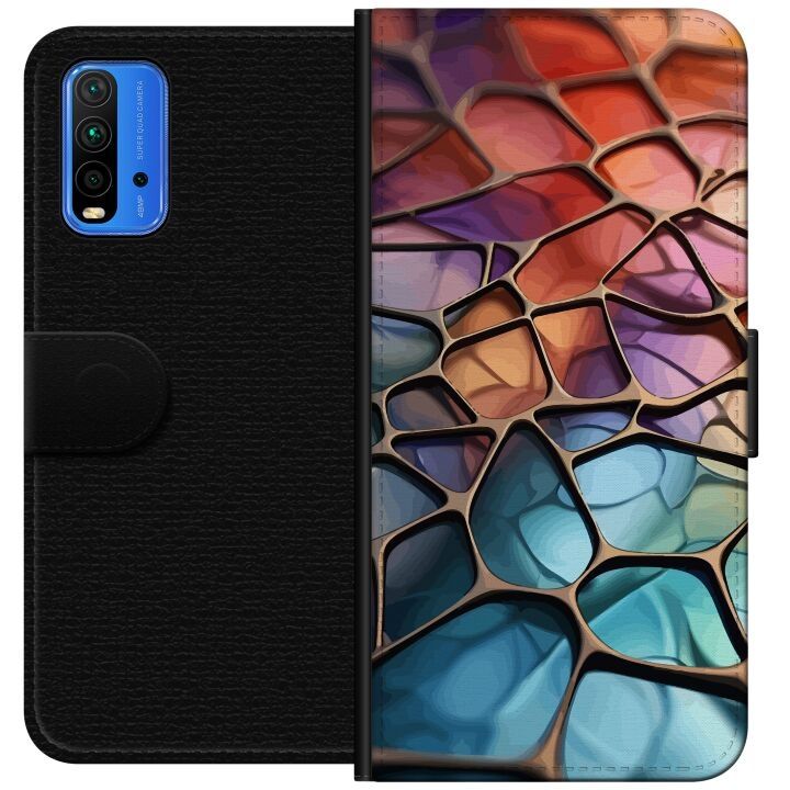 Plånboksfodral till Xiaomi Redmi Note 9 4G med Metalliskt mönster motiv i gruppen SMARTPHONE & SURFPLATTOR / Mobilskydd / Xiaomi hos TP E-commerce Nordic AB (A66609)