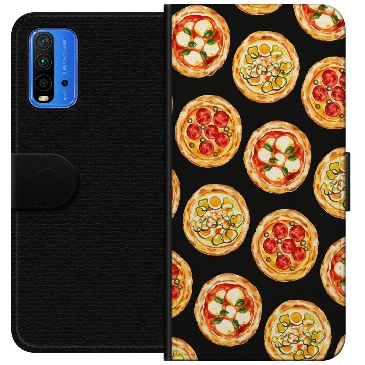 Plånboksfodral till Xiaomi Redmi Note 9 4G med Pizza motiv i gruppen SMARTPHONE & SURFPLATTOR / Mobilskydd / Xiaomi hos TP E-commerce Nordic AB (A66612)
