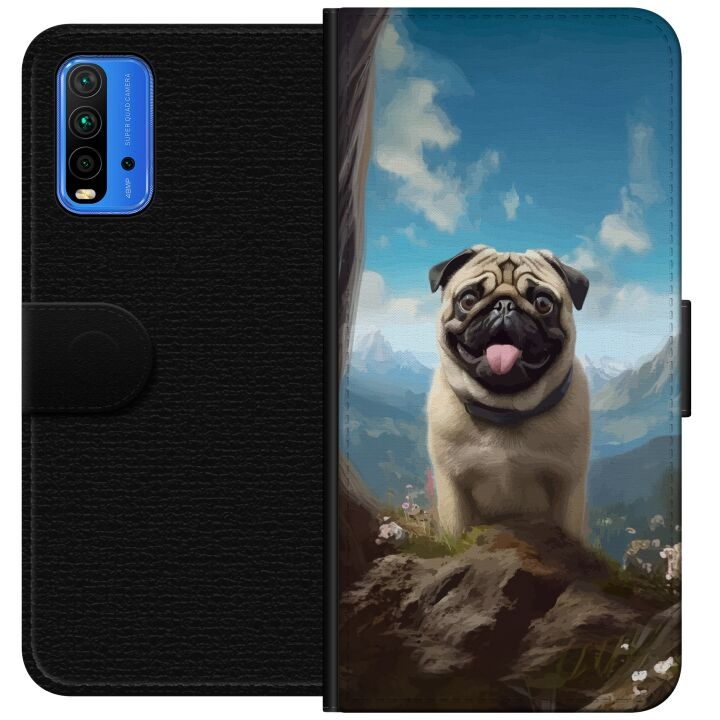 Plånboksfodral till Xiaomi Redmi Note 9 4G med Glad Hund motiv i gruppen SMARTPHONE & SURFPLATTOR / Mobilskydd / Xiaomi hos TP E-commerce Nordic AB (A66617)