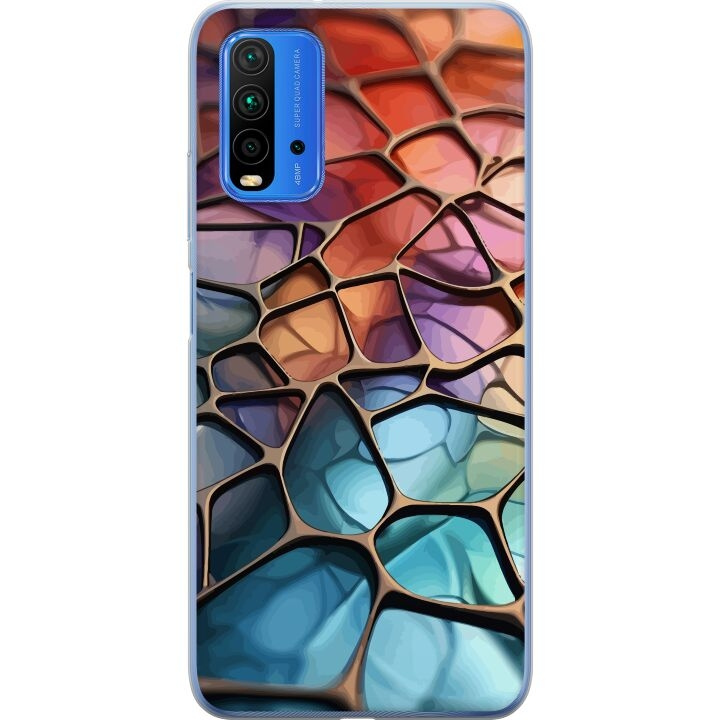 Mobilskal till Xiaomi Redmi Note 9 4G med Metalliskt mönster motiv i gruppen SMARTPHONE & SURFPLATTOR / Mobilskydd / Xiaomi hos TP E-commerce Nordic AB (A66636)