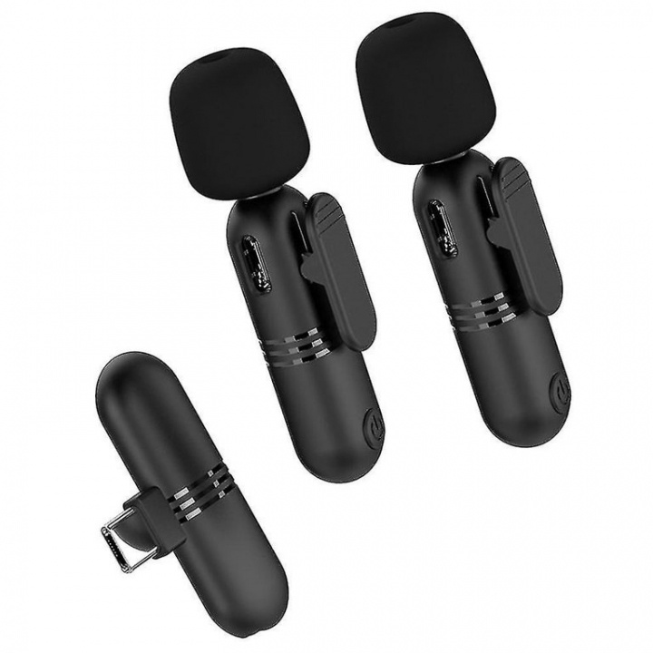 2-pack Trådlös mikrofon för vlogging eller gaming i gruppen SPORT, FRITID & HOBBY / Roliga prylar / Smarta saker hos TP E-commerce Nordic AB (A70037)