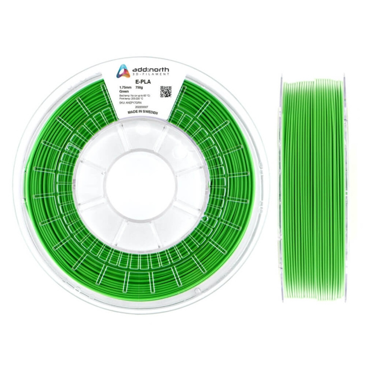 ADDNORTH E-PLA 1.75mm 750g Green i gruppen DATORER & KRINGUTRUSTNING / Skrivare & Tillbehör / Skrivare / 3D-Skrivare & Tillbehör / Tillbehör hos TP E-commerce Nordic AB (C00066)